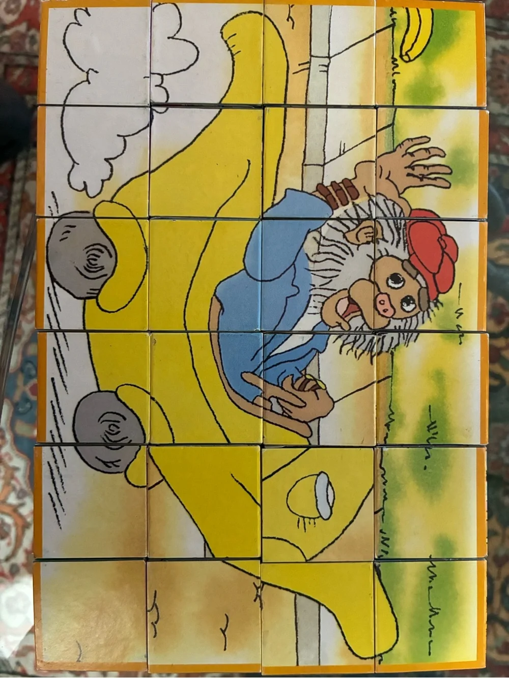 Vintage Richard Scarry Busytown 24 Wooden Blocks Puzzle with Carrying Case